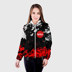 Куртка с капюшоном женская Nasa краски, цвет: 3D-белый — фото 2