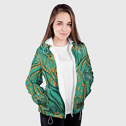 Куртка с капюшоном женская Сафари микс, цвет: 3D-белый — фото 2