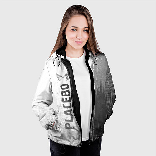 Женская куртка Placebo - white gradient по-вертикали / 3D-Черный – фото 3