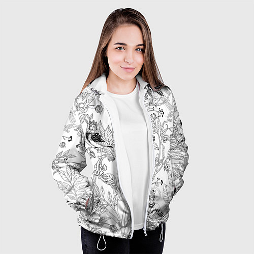 Женская куртка Птицы Сирин / 3D-Белый – фото 3