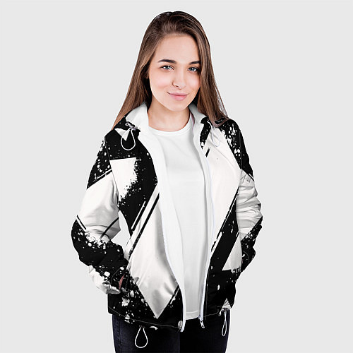 Женская куртка Color black white / 3D-Белый – фото 3