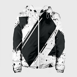 Куртка с капюшоном женская Color black white, цвет: 3D-белый