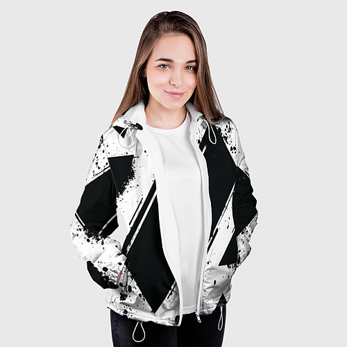 Женская куртка Color black white / 3D-Белый – фото 3