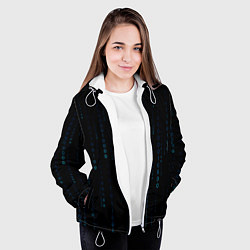 Куртка с капюшоном женская Color black blue, цвет: 3D-белый — фото 2