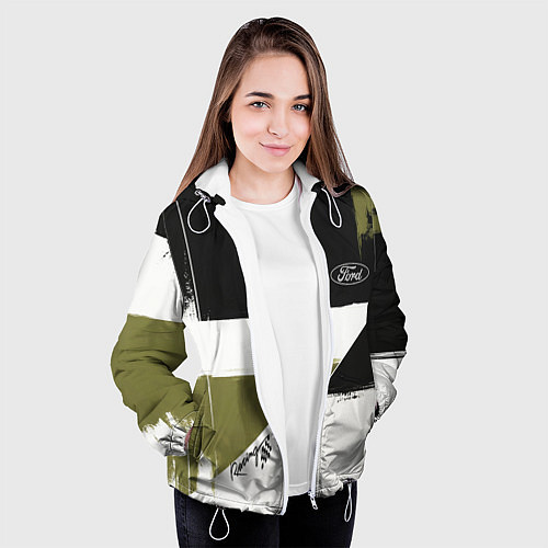 Женская куртка Ford эмблема / 3D-Белый – фото 3