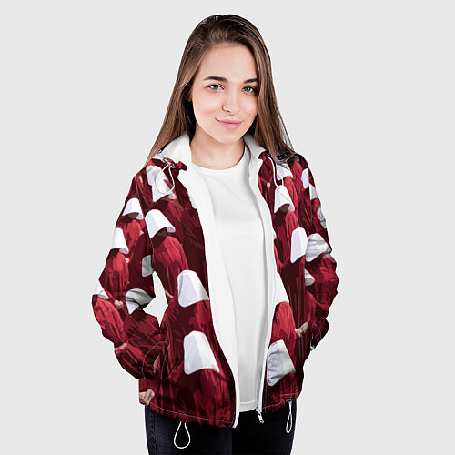 Женская куртка Рассказ служанки паттерн / 3D-Белый – фото 3