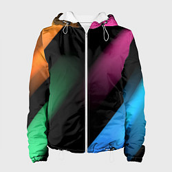 Куртка с капюшоном женская Multicoloured, цвет: 3D-белый