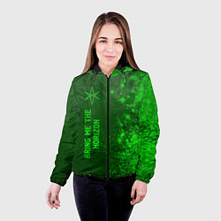 Куртка с капюшоном женская Bring Me the Horizon - green gradient по-вертикали, цвет: 3D-черный — фото 2