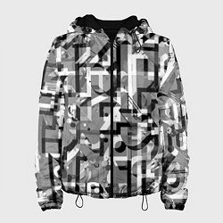 Куртка с капюшоном женская Серый объёмный эффект, цвет: 3D-черный