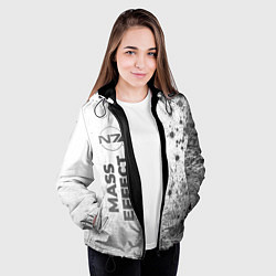 Куртка с капюшоном женская Mass Effect - white gradient по-вертикали, цвет: 3D-черный — фото 2
