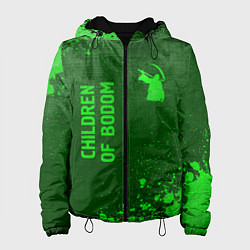Куртка с капюшоном женская Children of Bodom - green gradient вертикально, цвет: 3D-черный