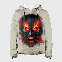 Куртка с капюшоном женская Огенный Бэтмент, цвет: 3D-белый