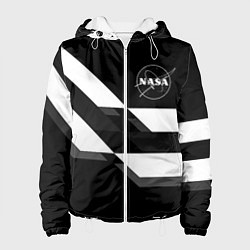 Куртка с капюшоном женская Nasa геометрия полосы, цвет: 3D-белый