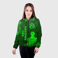 Куртка с капюшоном женская ARC Raiders - green gradient вертикально, цвет: 3D-черный — фото 2