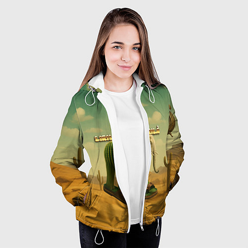 Женская куртка Lirili Larila мем / 3D-Белый – фото 3