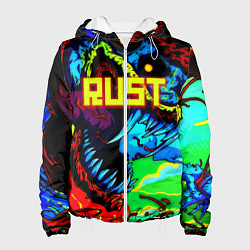 Куртка с капюшоном женская Rust hyperbeast, цвет: 3D-белый