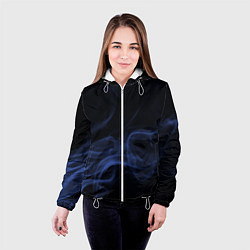 Куртка с капюшоном женская Color smoke blue, цвет: 3D-белый — фото 2
