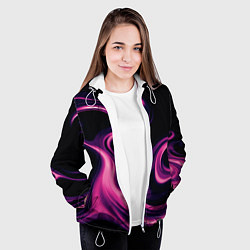 Куртка с капюшоном женская Color pink smoke, цвет: 3D-белый — фото 2