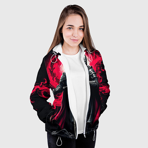 Женская куртка Рыцарь-крестоносец ордена красной звезды / 3D-Белый – фото 3