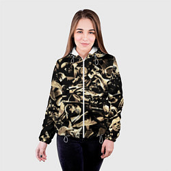 Куртка с капюшоном женская Итальянские мемы с животными, цвет: 3D-белый — фото 2