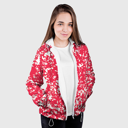 Женская куртка Розовый пятнистый / 3D-Белый – фото 3