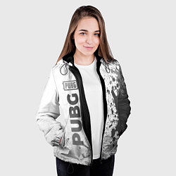 Куртка с капюшоном женская PUBG - white gradient по-вертикали, цвет: 3D-черный — фото 2
