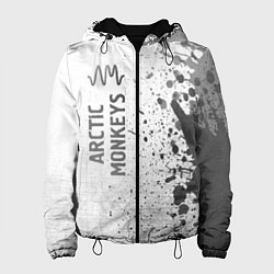 Куртка с капюшоном женская Arctic Monkeys - white gradient по-вертикали, цвет: 3D-черный