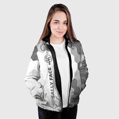 Женская куртка Sally Face - white gradient по-вертикали / 3D-Черный – фото 3