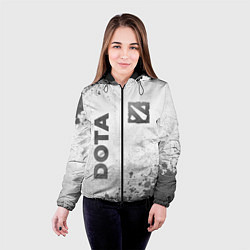 Куртка с капюшоном женская Dota - white gradient вертикально, цвет: 3D-черный — фото 2