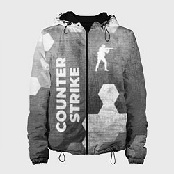 Куртка с капюшоном женская Counter Strike - grey gradient вертикально, цвет: 3D-черный