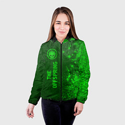 Куртка с капюшоном женская The Offspring - green gradient по-вертикали, цвет: 3D-черный — фото 2