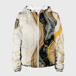 Женская куртка Золотистые прожилки в мраморе