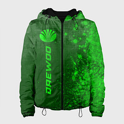 Куртка с капюшоном женская Daewoo - green gradient по-вертикали, цвет: 3D-черный