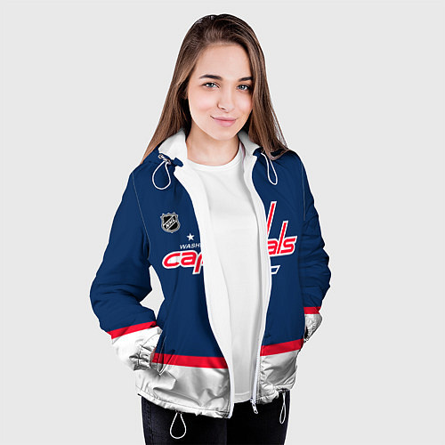 Женская куртка Washington Capitals hockey team / 3D-Белый – фото 3