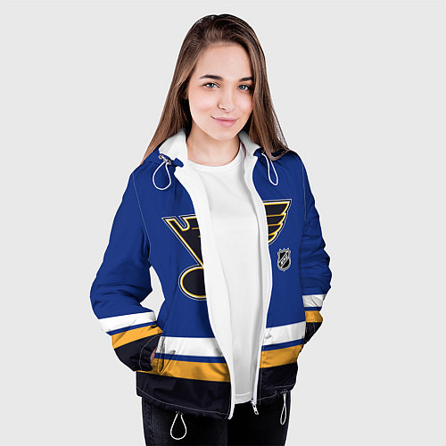 Женская куртка Сент Луис Блюз хоккей / 3D-Белый – фото 3