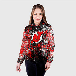 Куртка с капюшоном женская New Jersey Devils NHL black, цвет: 3D-черный — фото 2