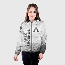 Куртка с капюшоном женская Apex Legends - white gradient вертикально, цвет: 3D-черный — фото 2