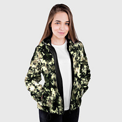 Куртка с капюшоном женская Пятнистый чёрно-бежевый, цвет: 3D-черный — фото 2