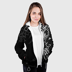 Куртка с капюшоном женская Верные спутники Одина, цвет: 3D-белый — фото 2