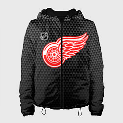Куртка с капюшоном женская Детройт Ред Уингз - черные треугольники, цвет: 3D-черный
