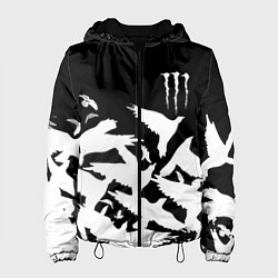 Куртка с капюшоном женская Monster energy crow, цвет: 3D-черный