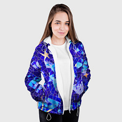 Куртка с капюшоном женская Небо-Звезды, цвет: 3D-белый — фото 2