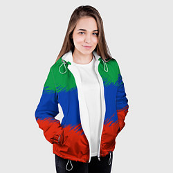 Куртка с капюшоном женская Дагестанские цвета, цвет: 3D-белый — фото 2
