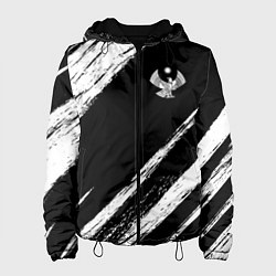Куртка с капюшоном женская Дагестан - брызги, цвет: 3D-черный