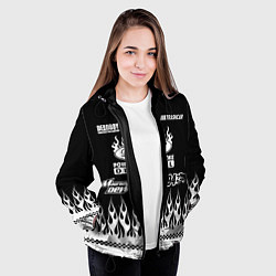 Куртка с капюшоном женская Dead black - Bones, цвет: 3D-черный — фото 2