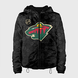 Куртка с капюшоном женская Миннесота Уайлд - черные соты, цвет: 3D-черный