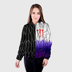Куртка с капюшоном женская Monster energy steel, цвет: 3D-черный — фото 2