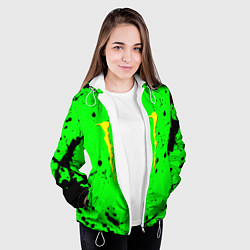 Куртка с капюшоном женская Monster energy кислотные брызги, цвет: 3D-белый — фото 2