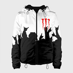 Куртка с капюшоном женская Monster energy rock black, цвет: 3D-черный