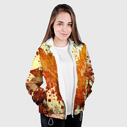 Куртка с капюшоном женская Абстракция - sunspot, цвет: 3D-белый — фото 2